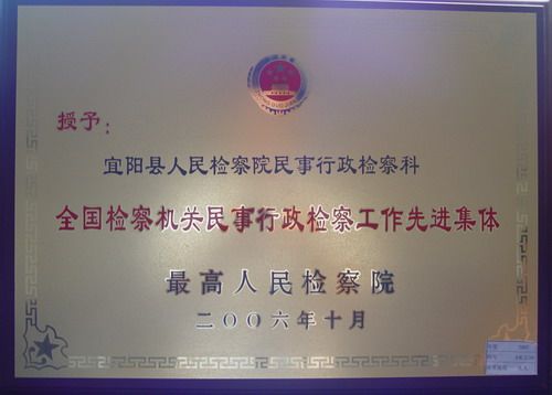 宜检荣誉